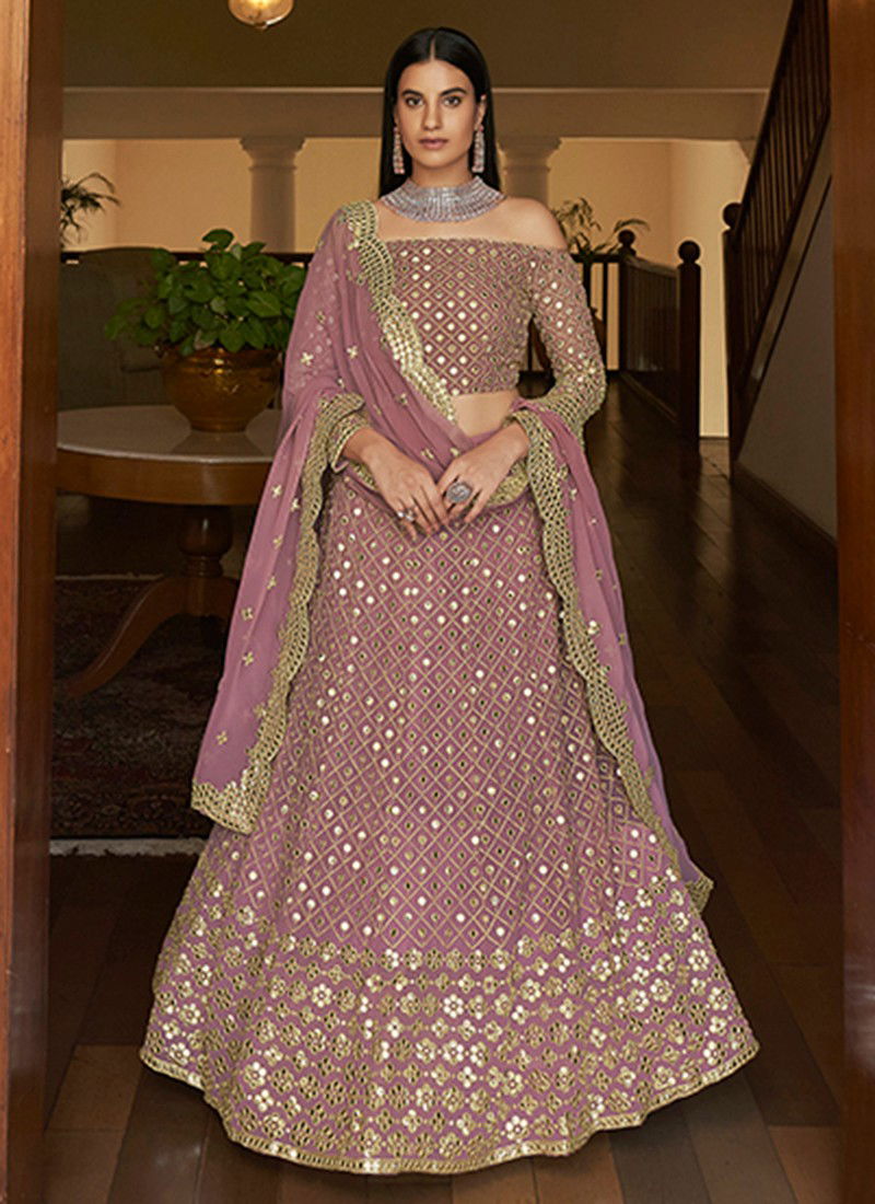 Pink Colour Arya Royal Saga Heavy Wedding Wear Georgette Heavy Work Wedding Wear Latest Lehenga Choli Collection 7301